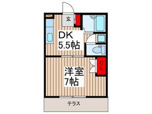 ヴィラ手児奈の物件間取画像